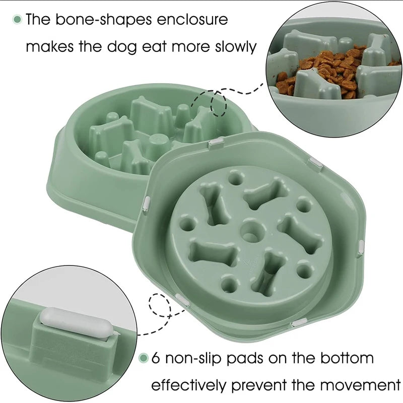 Puzzle Slow Feeder Bowl for Dogs – Anti-Choke Design