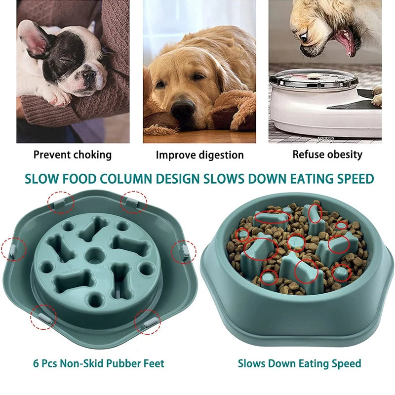 Puzzle Slow Feeder Bowl for Dogs – Anti-Choke Design