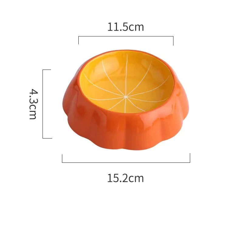 Cute Fruit Pet Bowls – Ceramic Dishes for Cats & Small Dogs