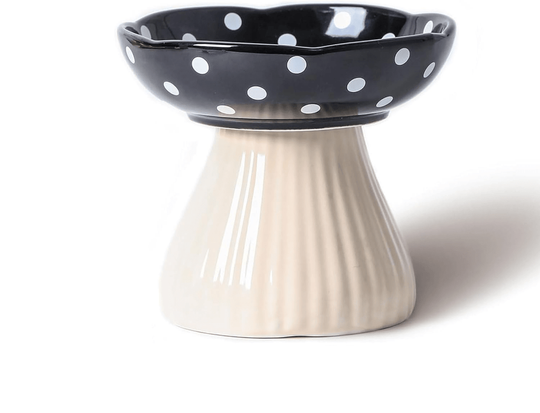 Mushroom Cat Bowl: Elevated, Neck Protection Design - Furvix