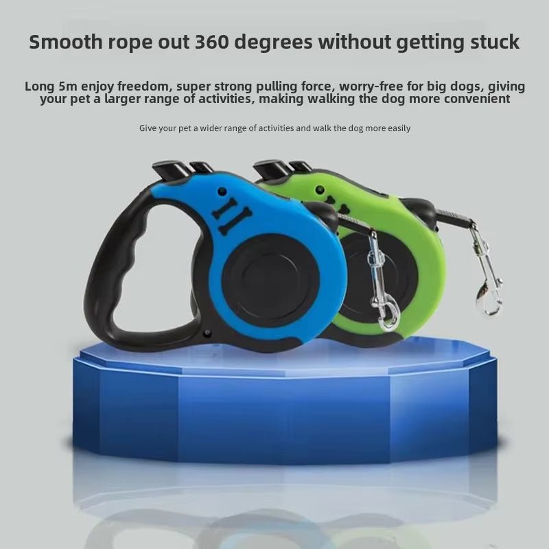 Strong Nylon Retractable Dog Leash for All Breeds - Furvix