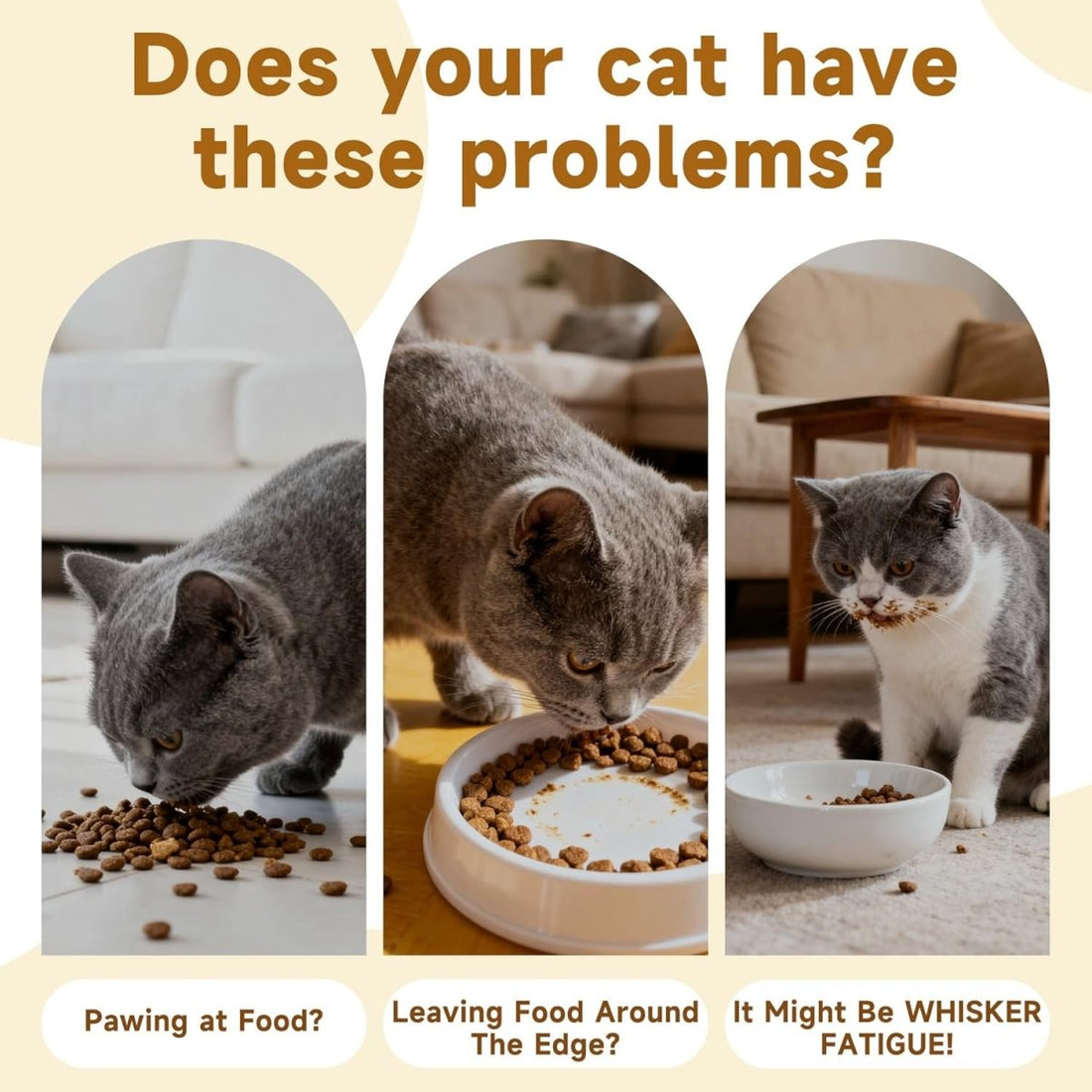 Mushroom Cat Bowl: Elevated, Neck Protection Design - Furvix