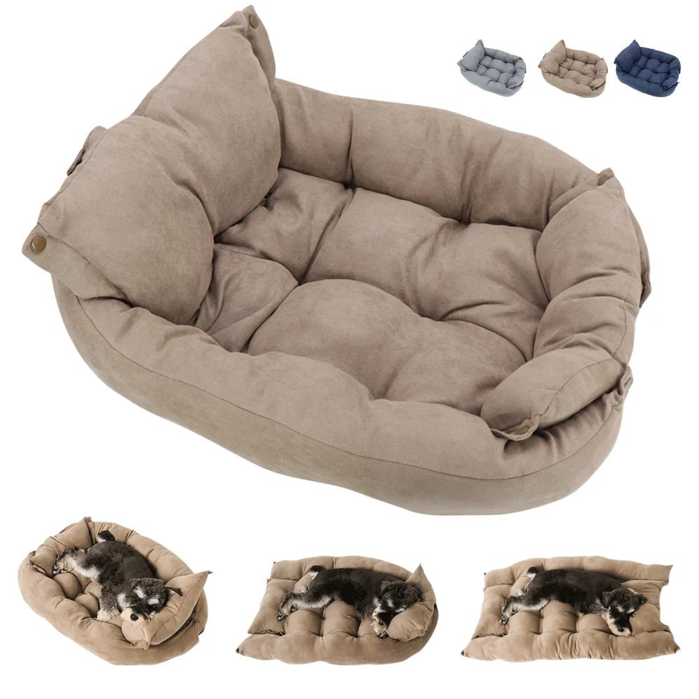3 - in - 1 Cozy Pet Bed – Sofa, Mat & Nest in One - Furvix