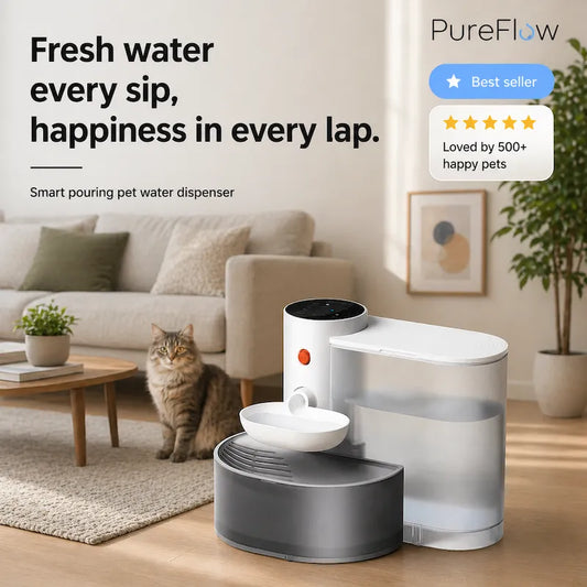 Quiet cat water fountain for picky cats