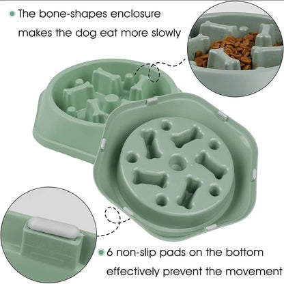 Puzzle Slow Feeder Bowl for Dogs – Anti-Choke Design