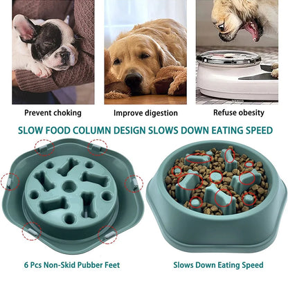 Puzzle Slow Feeder Bowl for Dogs – Anti-Choke Design
