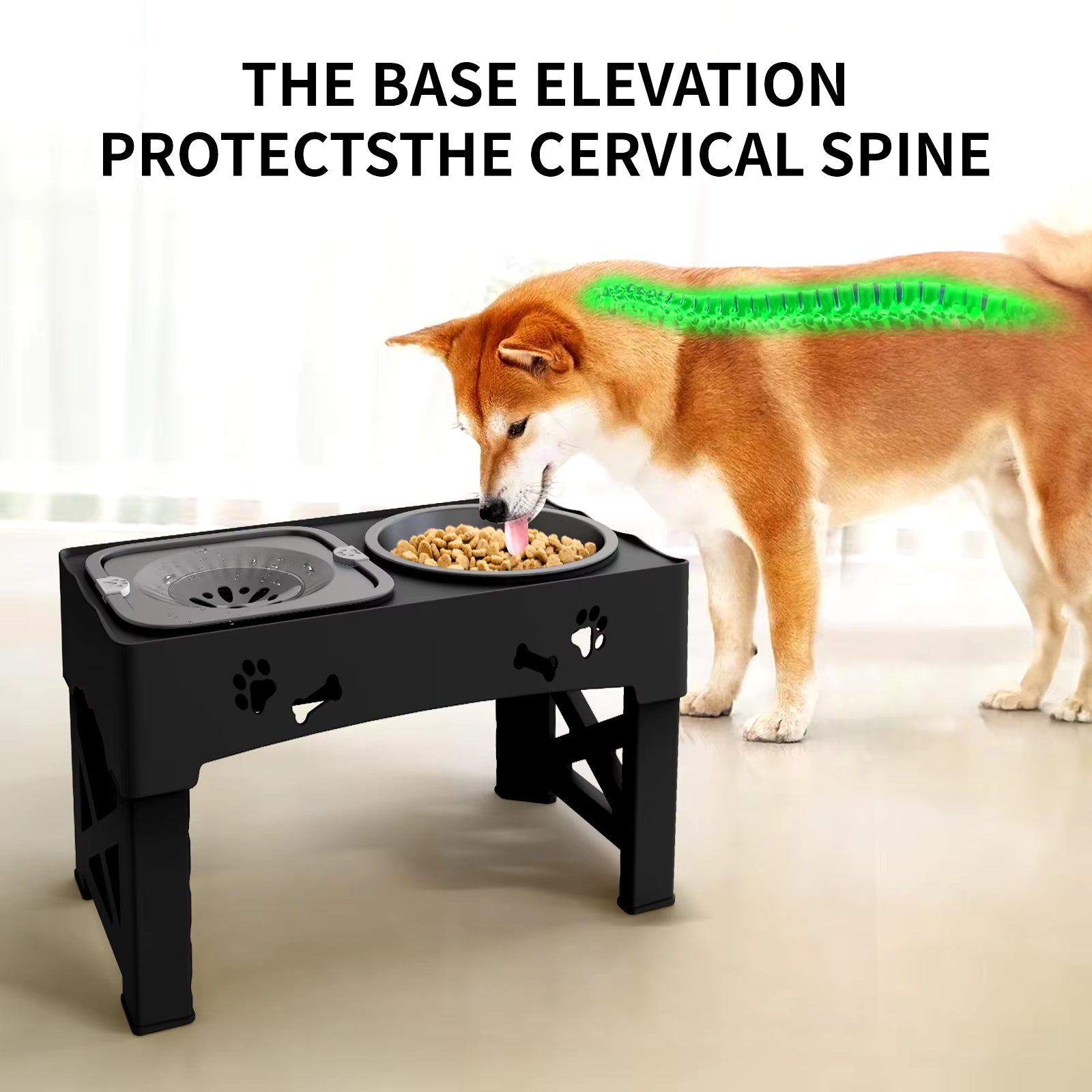 3-in-1 Adjustable Slow Feeder Pet Bowl Set