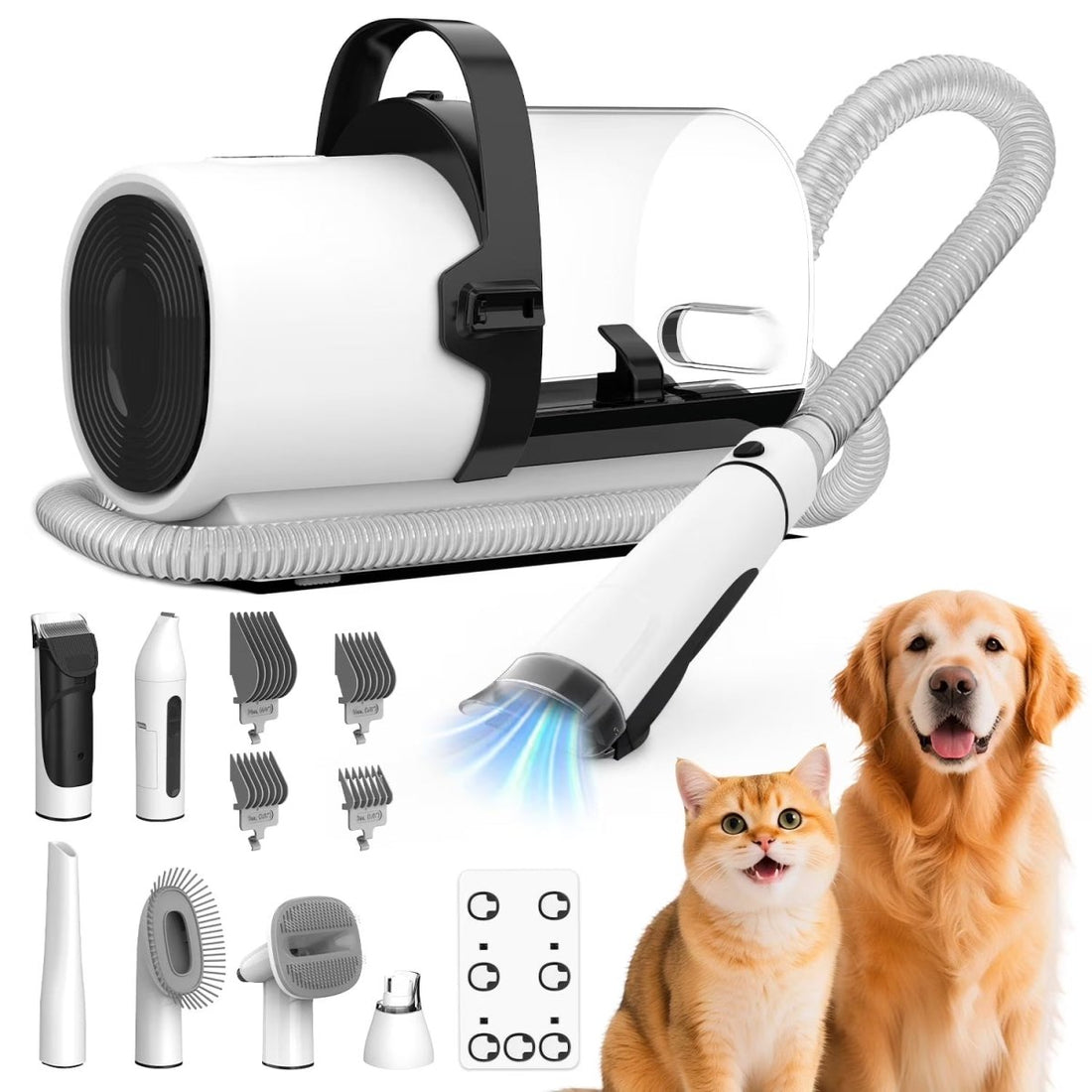 7 - in - 1 Dog Grooming Vacuum Kit – 11,000Pa Power - Furvix
