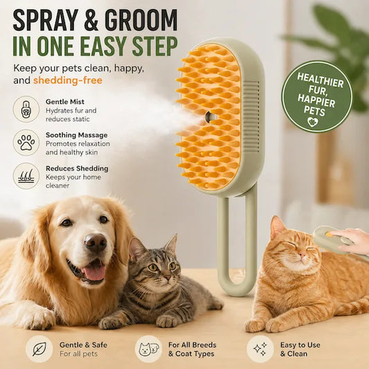 Pet hair remover brush for dogs and cats