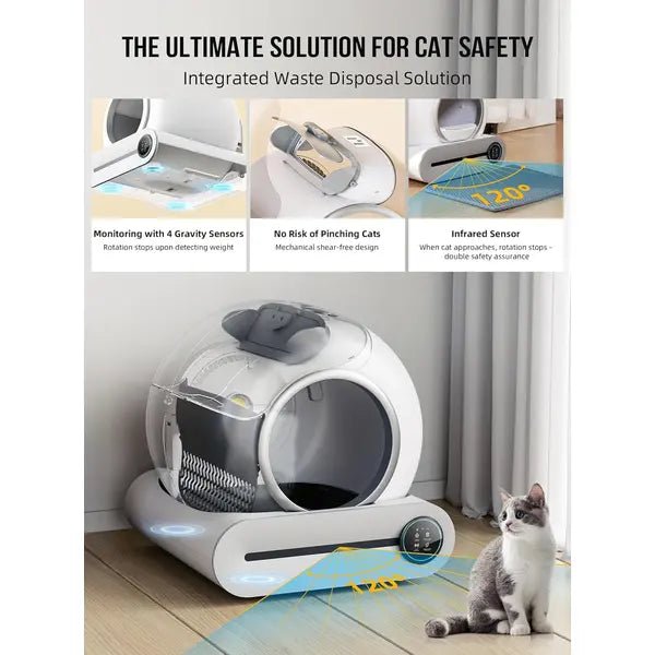 Smart Self - Cleaning Cat Litter Robot with App Control - Furvix